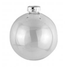 Χριστουγεννιάτικη Γυάλινη Μπάλα Διάφανη (10cm)